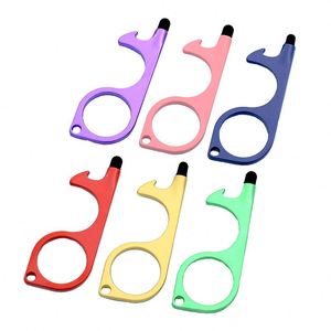 1 pièce Outil multifonctionnel anti-touch pour ouvrir les portes, ouvre-porte sans clé, poignée de porte sans contact, accessoire d'ascenseur, porte-clés - Product Image 1