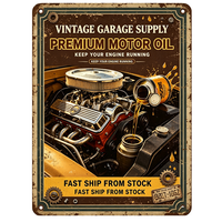 Affiches métalliques vintage, Plaques métalliques, Panneaux métalliques, Panneaux en étain pour café, pub, bar, man cave, garage, extérieur, avec motifs huile moteur, essence, et panneaux amusants