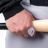 Bague de championnat de baseball personnalisée pour jeunes - Fabriquée en alliage pour les participants aux championnats et aux finales de ligue - Bague pour hommes
