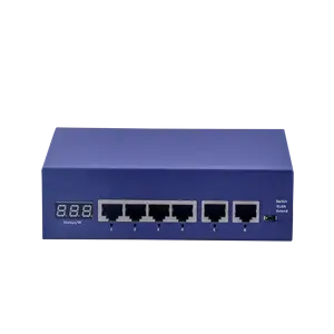 ACORID 48V 65W 6 портов 4 PoE инжектор питания через Ethernet коммутатор с пошаговым управлением мощности