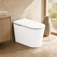 Siège de toilette intelligent à ouverture automatique, bidet électrique haut de gamme avec siège chauffant, sécheur d'air, siphon en S et télécommande