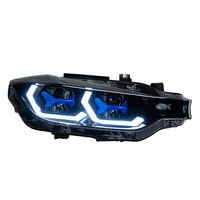 XUNBAI Faro LED tipo cuchara con láser azul Plug & Play para F30 F35 2011-2016, Bi-lente, DRL, Señal de giro, Ajuste directo, 12V, Reemplazo de mejora