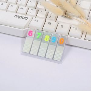 10 Color Number <b>Sticker</b> Letter Symbol Index <b>Sticker</b> Transparent Thin Sticky Note Fluorescent Reading Mark <b>Sticker</b> Now - Product Image 2