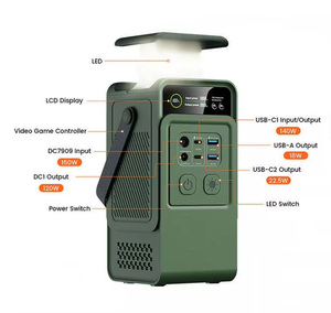 Station d'alimentation portable 200W 192Wh LiFePO4, générateur solaire, batterie <span class=keywords><strong>de</strong></span> <span class=keywords><strong>secours</strong></span> avec lumière LED, USB-C, USB-A pour le camping et les situations d'urgence - Product Image 2