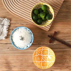 2025 Bán Buôn Bohemia Phong Cách Bộ Đồ Ăn 4.5 Inch Đồ sành Sứ Bát Tròn Bộ Đồ Ăn Bát Gốm Cho Hộ Gia Đình Giá Rẻ Giá - Product Image 3