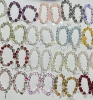 Pulsera de cuentas de cristal natural, joyería personalizada al por mayor para mujer, regalo navideño, pulsera de gemas de la suerte