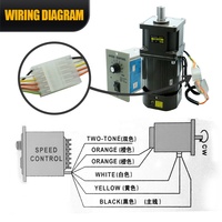 Moteur à engrenages micro AC HLTNC 400W 110V/220V/380V pour moteurs à induction, moteur asynchrone monophasé triphasé pour CNC