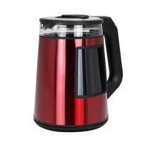 Nouvelle bouilloire électrique sans fil 1500W à double paroi avec fenêtre visible pour faire bouillir de l'eau, appareil électroménager pour la cuisine
