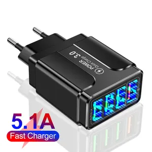 Chargeur mural universel multi-ports USB 3.1A Quick Charge 3.0 Fast Charger UK Plug 4 Port Usb Wall Charger pour iPhone