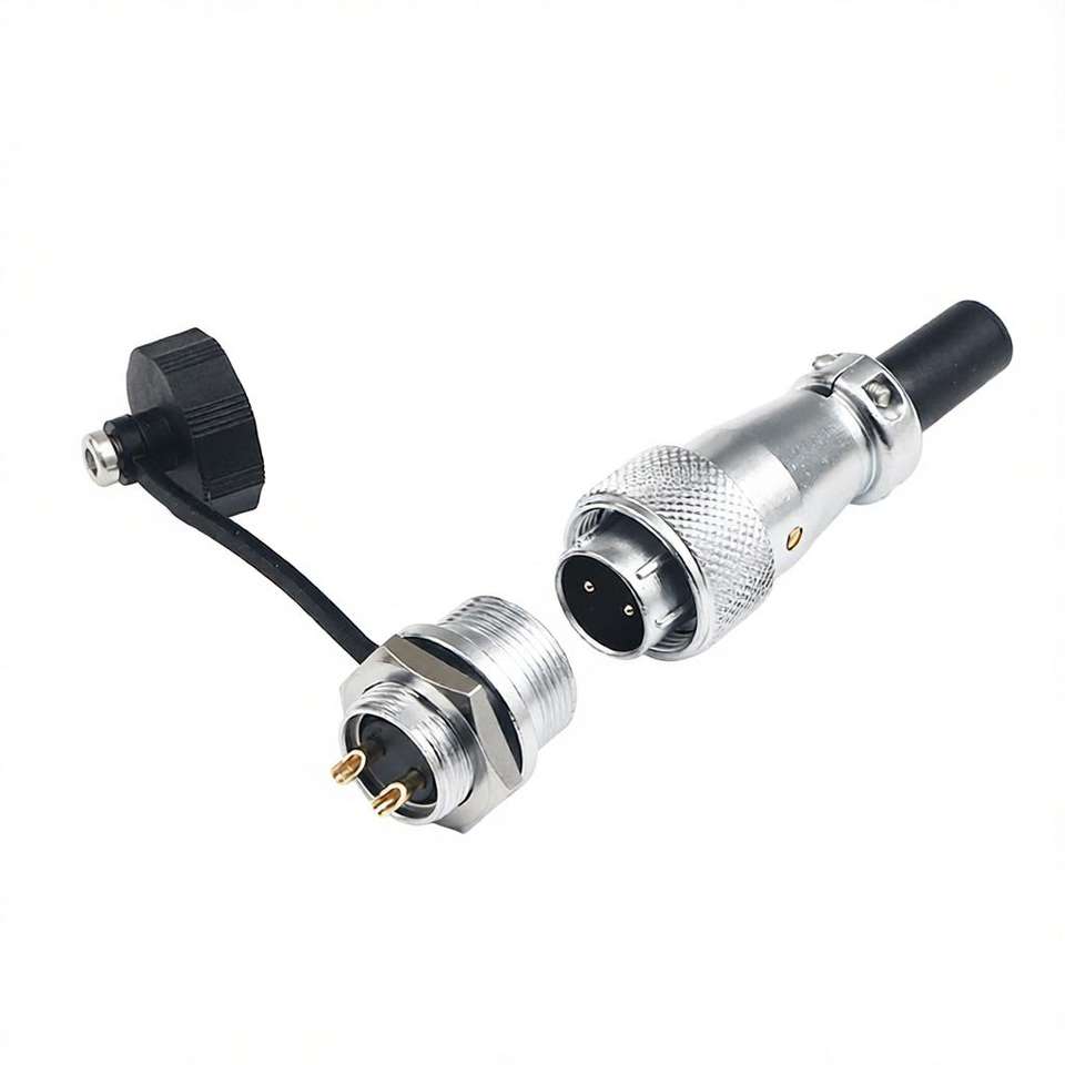 12 Pin Industrial Connector Vibration Proof Metal Circular Cable Plug ...