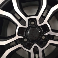 Jantes en alliage X-RIMS 14x4.5 3x100 5 branches en maille noir brillant avec face usinée ET37 pour Daihatsu Hijet