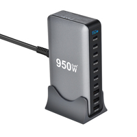 Station de charge USB C multiple 7C3A pour ordinateur de bureau, chargeur rapide GaN PD3.1 140W pour ordinateur portable et smartphone, bloc de charge USB C 950W