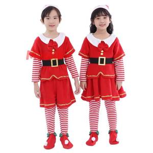 MS Classic Santa Claus and <b>Elf</b> <b>Costume</b> Kids Promotional Parent-Child Outfit for Christmas Decorations - Product Image 1