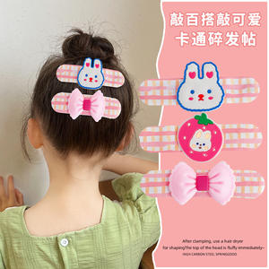 Pegatinas <span class=keywords><strong>de</strong></span> pelo roto para niños dibujos animados Velcro bebé aros <span class=keywords><strong>de</strong></span> pelo niñas pelo roto <span class=keywords><strong>flequillo</strong></span> horquillas - Product Image 3