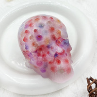 Jouet sensoriel anti-stress Tête de mort violette / Balle à presser anti-stress / Jouet en plastique à bulles pour adultes et enfants