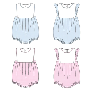 ชุดรอมเปอร์เด็กทารก แขนกุด ผ้าทอ สีชมพู แต่งระบาย สำหรับเด็กเล็กและเด็กโต ลดราคาช่วงซัมเมอร์ - Product Image 2