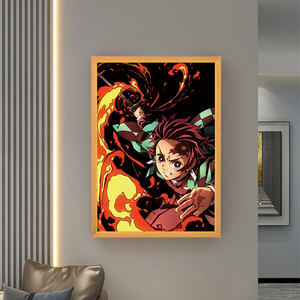 Cadre photo lumineux de décoration d'intérieur à thème <span class=keywords><strong>Manga</strong></span> Luffy Anime - Product Image 6