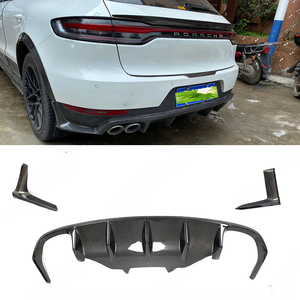 Achterdiffusor en achterspoiler van <span class=keywords><strong>carbon</strong></span> <span class=keywords><strong>fiber</strong></span> voor Porsche Macan 2014-2019 - Product Image 1