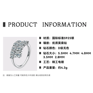 Anillo de Eternidad de Doble Círculo con Diamantes Naturales en Plata de Ley 925, Joyería Fina Moderna, Unisex, para Regalo - Product Image 5