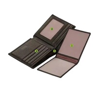 18021 Cina Buatan Tangan Kulit Asli Pria Dompet & Sabuk Hadiah Set untuk Bisnis Sabuk Buaya Asli