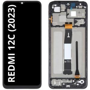 Écran tactile LCD Redmi 12C 2023 avec cadre, pack de service original, noir - Product Image 1