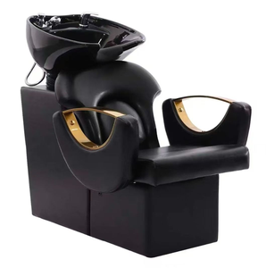 Juego de Muebles para Salón de Belleza Black Gold, Lavabo para Peluquería, Equipo de Peluquería, Silla de Estilismo, Lavacabezas - Product Image 1