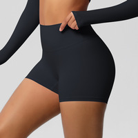 Legging de yoga taille haute, couleur unie, double face brossée, effet galbant et liftant, respirant et infroissable, pour le commerce transfrontalier