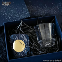 Boîte cadeau de luxe personnalisée en carton rigide noir étoilé avec logo en feuille d'argent pour ensembles de parfums et cosmétiques – Vente en gros