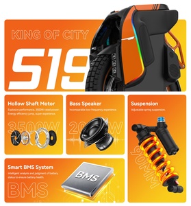 มอเตอร์ S19 3500W ขายส่ง 1776Wh สกู๊ตเตอร์ล้อเดียวทรงตัวได้ E-Unicycle ความเร็ว 60 กม./ชม. ยูนิไซเคิลล้อเดียว KS-S19 พกพาสะดวก F18 16 - Product Image 4