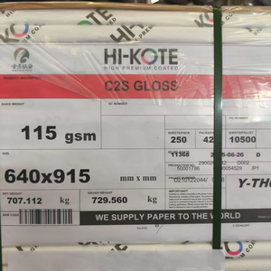 Papier couché brillant Gold East Paper HI <span class=keywords><strong>KOTE</strong></span> C2S 115g128g130g, papier couché C2S, best-seller, format 640x915mm, fabriqué en Chine - Product Image 1