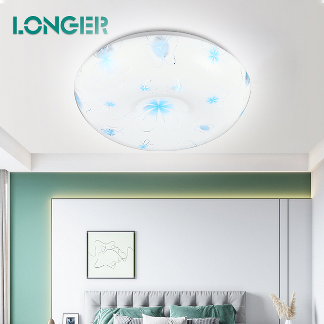 Modern Round Smart LED Ceiling Light Surface Mounted PVC Iron for Bedroom Living Room Home Indoor Lighting