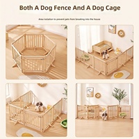 Barrière pliable en bois pour animaux de compagnie, directement de l'usine OEM, personnalisable, pour petits chiens et chats, séparateur de pièce, clôture pour animaux