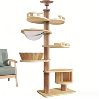 Arbre à chat en bois et sisal, écologique, personnalisable, pour l'auto-entretenue et le divertissement des animaux, disponible en gros (DEM/DOM)