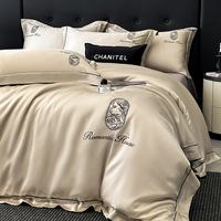 Parure de lit de luxe en coton lavé, housse de couette et draps, ensemble de literie haut de gamme pour la maison, vente en gros