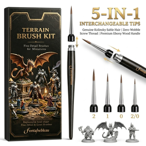 Pinceles de Pelo <span class=keywords><strong>Kolinsky</strong></span> 100% Puro, Plegables, con Mango de Madera de Ébano Reemplazable, para Pintura en Miniatura y Detalles - Product Image 1