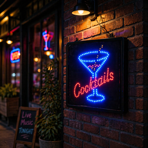 Genilight High Quality Super Brightness LED Rectangle <strong>Cocktail</strong> Cup <strong>Neon</strong> <strong>Sign</strong> Waterproof AC 110-220V Customizable Advertising - Product Image 2