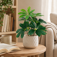 Arbre artificiel Schefflera hyper-réaliste en PE, plante en pot écologique, résistant aux UV et ignifuge, directement de l'usine, décoration pour la maison et le bureau