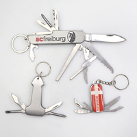 Porte-clés multifonctionnel personnalisé avec logo en époxy, souvenir touristique de pays et de villes, mini couteau