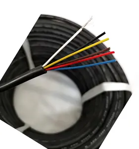 UL4389 FEP Aislamiento Silicona Cubierta Doble Aislamiento 6 núcleos cable flexible
