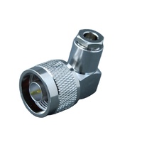 Conector Coaxial RF Tipo N Macho de 50 ohmios con Abrazadera de Ángulo Recto para Cable Coaxial RG58, IP67, Personalización ODM/OEM Aceptable