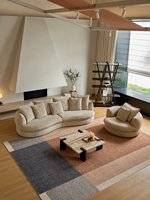 Sofá Curvo de Diseño Italiano Moderno, Minimalista y Vintage, Hecho a Medida para Espacios Amplios y Pequeños