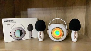 T6 Màu Xanh Răng FM Đài Phát Thanh 3D Stereo Karaoke Âm Thanh Hộp Loa Không Dây Loa Siêu Trầm Với Microphone Trẻ Em K12 - Product Image 3