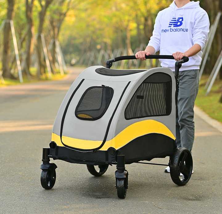 New Foldable Cat Dog Jogging Large Pet Stroller Luxury 4 Wheels Pet ...