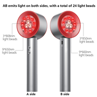 Appareil de thérapie faciale à lumière rouge CNUO M12 pour usage domestique, 24 LED 460nm/630nm, baguette portative pour soulager la douleur du visage, garantie 1 an, prise US