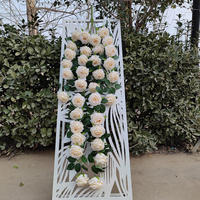 Guirlande de fleurs décoratives pour décoration de fête de mariage Eucalyptus Verdure plafond rose Fleurs artificielles Guirlande