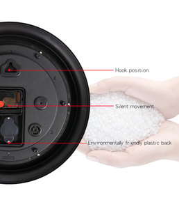 12-inch ngoài trời không thấm nước cổ điển Đồng hồ treo tường với nhiệt kế tùy chỉnh trang trí nội thất thạch anh Đồng hồ treo tường - Product Image 4