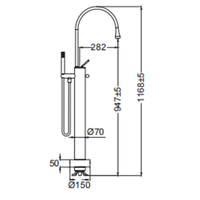 Robinet de douche de bain autoportant de luxe pour la maison hôtel motif de pulvérisation douce en laiton monté au sol pour la salle de bain d'appartement