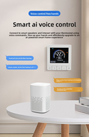 Thermostat intelligent programmable Android OLED Wi-Fi avec écran tactile, commande vocale, contrôle à distance par application, design coulissant, pour usage domestique