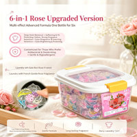 Dubai INIAIV Rose 6-en-1 Gel lessive écologique en perles avec 200 parfums naturels d'orchidée, parfum longue durée