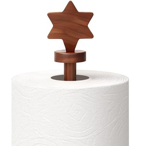 Sugikawa Wooden Paper Holder Circular Standing <b>Kitchen</b> Countertop Storage Simple Design - Product Image 5